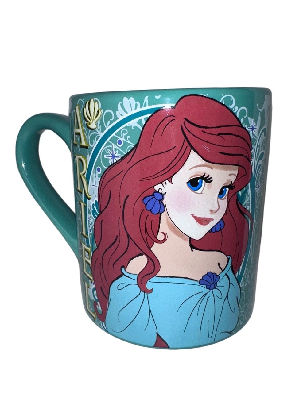 Disney Ariel Teal and Red Ceramic Mug